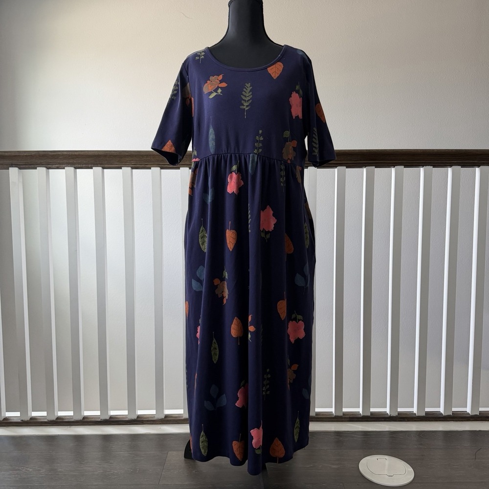 Coldwater Creek‎ Sz PXL Midi Dress Cottagecore Cowgirl Floral Earthy Boho Hippie